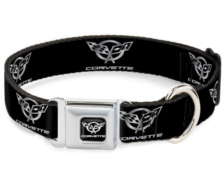 Dog Collar C5-Corvette Black/Silver - Corvette Black/Silver Repeat