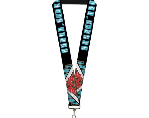 Lanyard - 1.0" - Waylon Jennings Crest/HANGIN' TOUGH Black/Blue/White