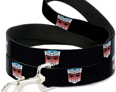 Dog Leash Autobot Logo Repeat Black/Blue-Red Fade