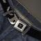 C7 Full Color Black Seatbelt Belt - CORVETTE/C7 Logo Black/Silver/Red Webbing