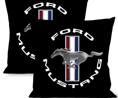 Throw Pillow - Round Mustang Logo