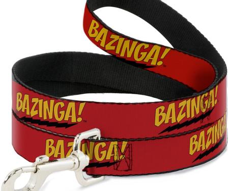 Dog Leash - BAZINGA! Red/Gold/Black