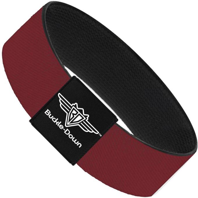 Buckle-Down Elastic Bracelet - Burgundy