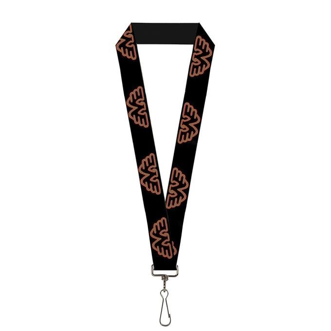 Lanyard - 1.0" - Waylon Jennings Crest Black/Red/Gold