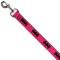 Dog Leash Bat Signal-3 Fuchsia/Black/Fuchsia