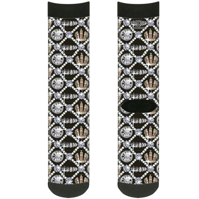 Sock Pair - Polyester - Bling - CREW