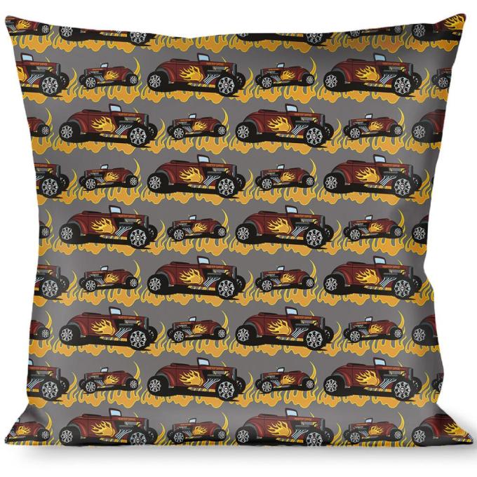 Buckle-Down Throw Pillow - Hot Rod w/Flames