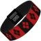 Elastic Bracelet - 1.0" - Harley Quinn Diamond Blocks Red/Black Black/Red
