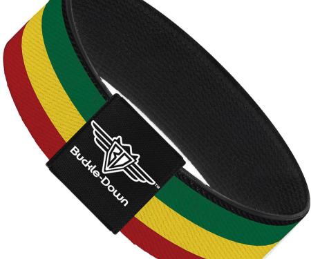Buckle-Down Elastic Bracelet - Rasta