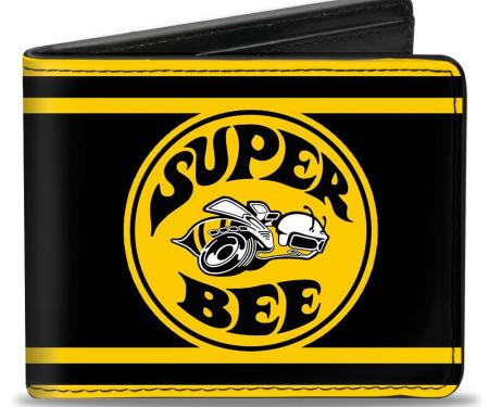 Bi-Fold Wallet - SUPER BEE Logo/Stripes Black/Yellow