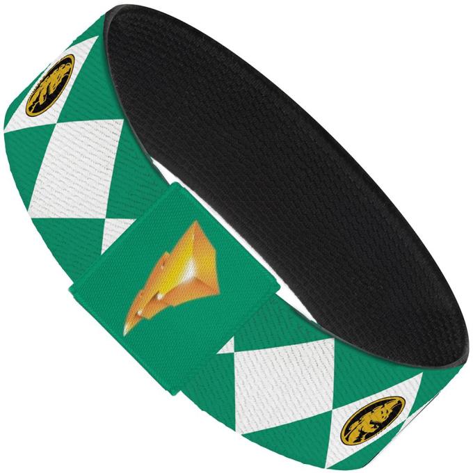 Elastic Bracelet - 1.0" - Diamond Green Ranger