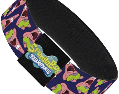 Elastic Bracelet - 1.0" - Patrick Starfish Pose Scattered Purple