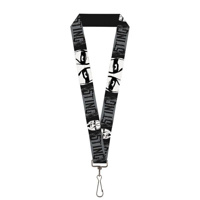 Lanyard - 1.0" - STING Face CLOSE-UP  Gray/Black/White