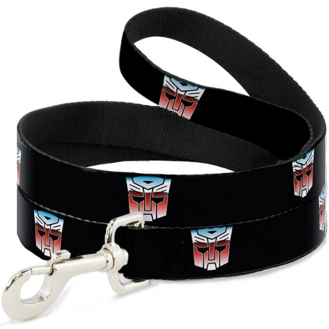 Dog Leash Autobot Logo Repeat Black/Blue-Red Fade