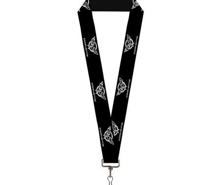 Lanyard - 1.0" - Corvette Black/Silver REPEAT
