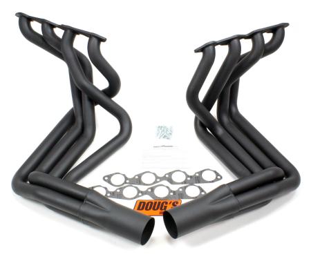Corvette Sidemount Headers Big Block, Doug's Headers, Black, 1963-1982