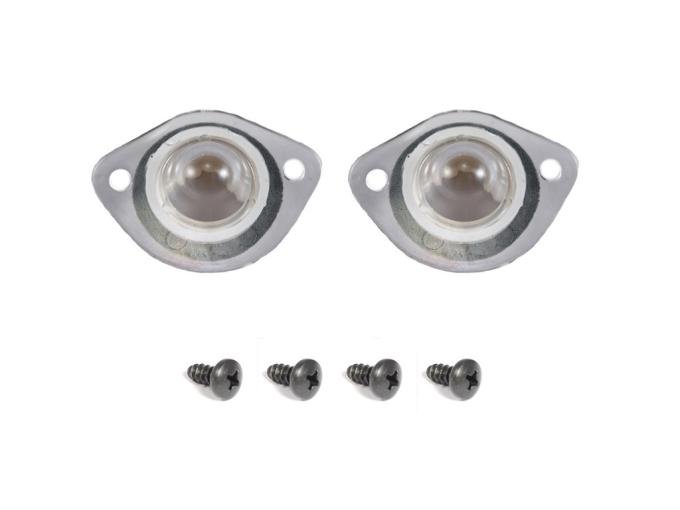 Daniel Carpenter 1979-1993 Mustang Rear License Plate Light Lense Lenses Covers w/ Screws D9ZZ-13550