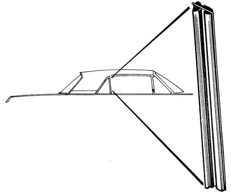 Dennis Carpenter Quarter Window Seal - 1961-63 Ford Car   C3SZ-6330146-PR