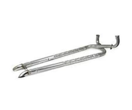 Corvette Side Exhaust Pipes, 2.5 Inch Manifold, Stainless Steel, GM Sound, 1963-1967