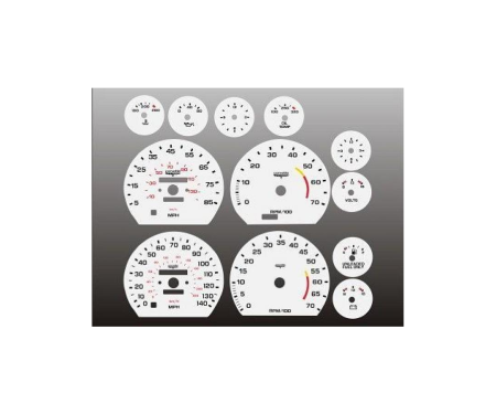 Corvette Instrument Cluster White Face Gauge Decal Set, 1978-1982