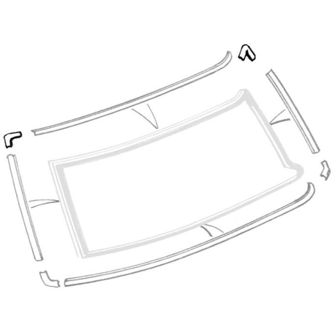 Dennis Carpenter Upper Windshield Corner Molding - 1977-79 Ford Truck, 1978-79 Ford Bronco D7TZ-10030A42-B