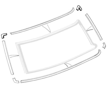 Dennis Carpenter Upper Windshield Corner Molding - 1977-79 Ford Truck, 1978-79 Ford Bronco D7TZ-10030A42-B