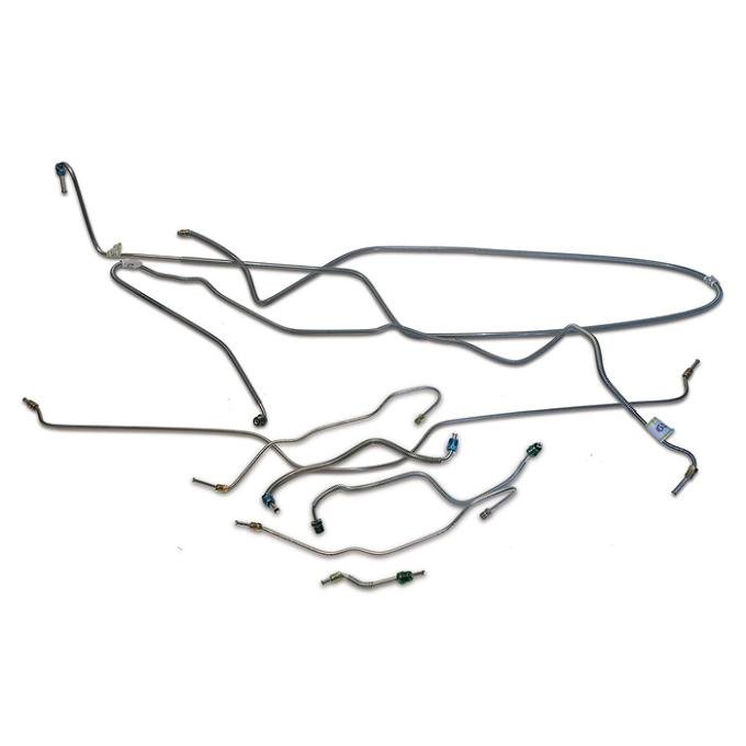 Corvette Brake Line Set, Stainless Steel with Power Brakes, 1970-1973