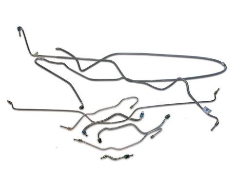 Corvette Brake Line Set, Stainless Steel with Power Brakes, 1970-1973