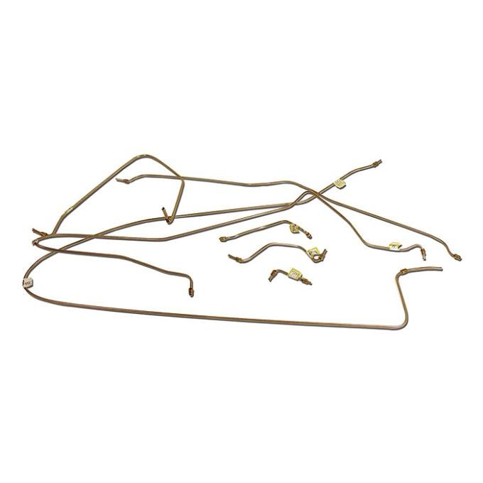 Corvette Brake Line Set, Stainless Steel with Power Brakes, 1963-1964