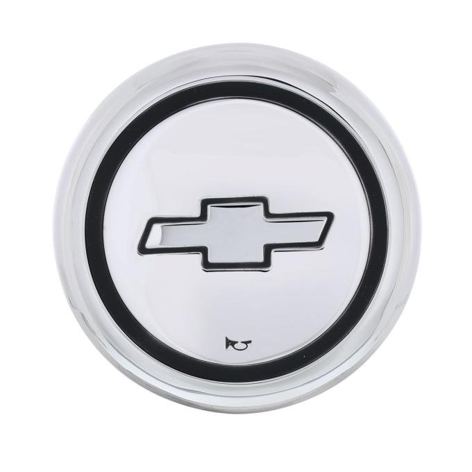 United Pacific Chrome Horn Button Cap With Bowtie Logo For 1967-72 Chevy Truck C677251