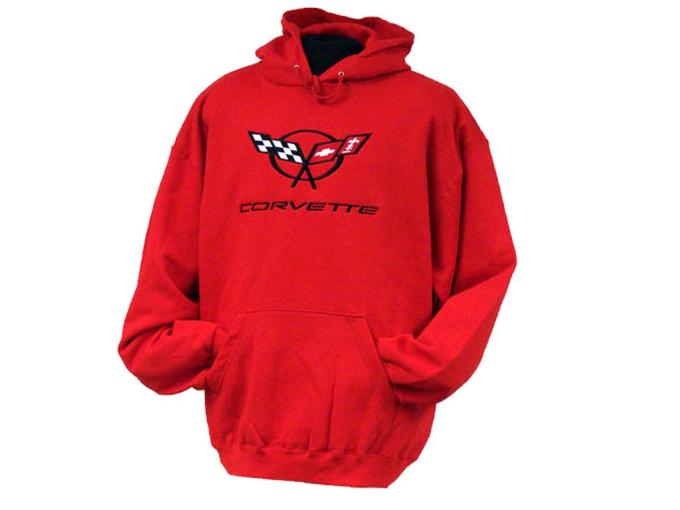 Hoodie/Hooded Sweatshirt With C5 Logo Red
