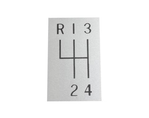 64-67 Shifter Pattern / Indicator - 4 Speed