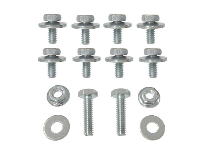63-73 Rear Exhaust Valance Panel Mounting Bolts with Nuts Kit - 14 Pieces