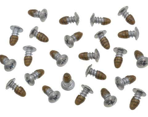 Redline Restomotive® 1964-1967 Chevrolet Corvette Rear Window Moulding Clip Screws, Coupe