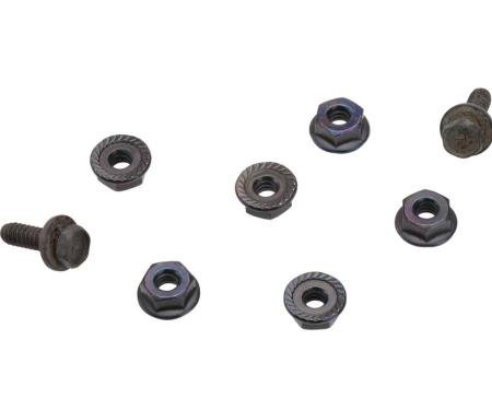 Redline Restomotive® 1968-1972 Chevrolet Corvette Windshield Wiper Door Hinge Mounting Screws and Nuts