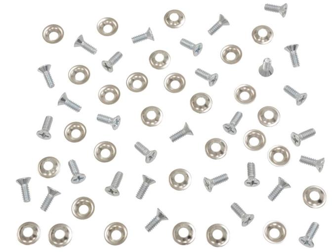 56-62 Soft Top / Convertible Top Pad Screws Set w/ Washers 60 Pieces