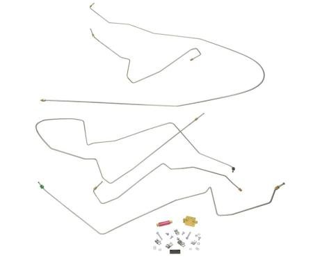 53-62 Disc Brake Stainless Steel Line Kit - With Valve
