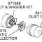 53-62 Front Wheel Bearing Dust / Grease Caps - Correct - Set Of 2