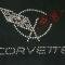 T-Shirt - Womans Black With C5 Emblem In Rhinestone