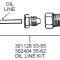 53-55 Oil Line Kit - 6 Cylinder - Stainless Steel