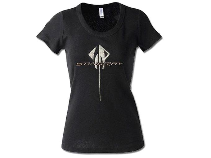 T-Shirt C7 Stingray Juniors Rhinestone Black