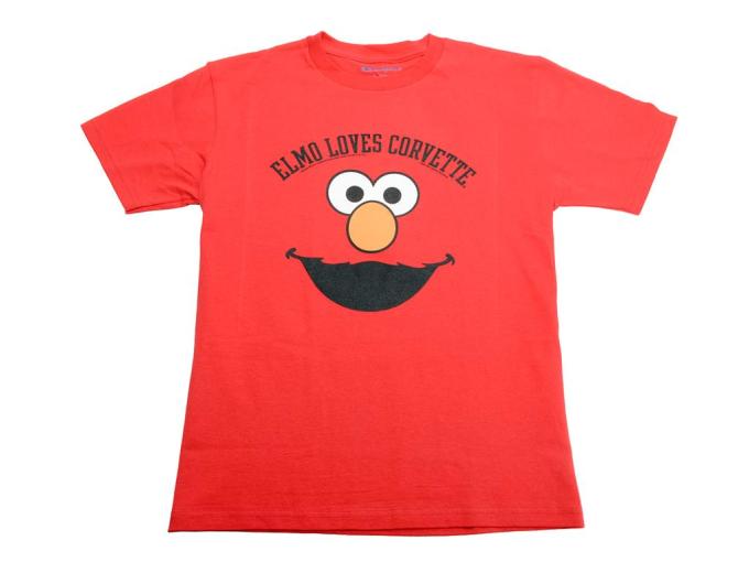T-Shirt Red With Elmo Loves Corvette Youth