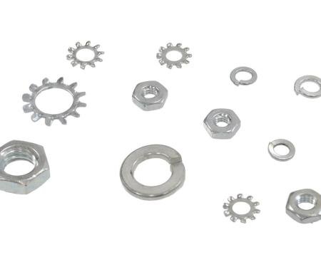 Redline Restomotive® 1956-1982 Chevrolet Corvette Starter Solenoid Terminal Nut Set With Lockwasher