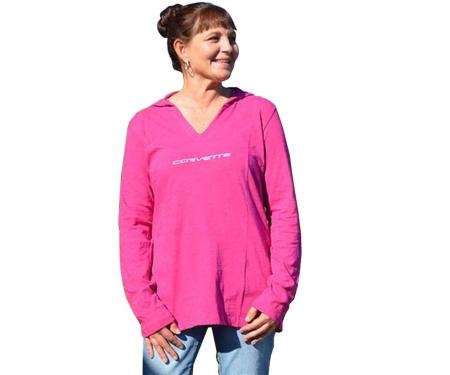 Hoodie - Womens Tunic - Chic Pink