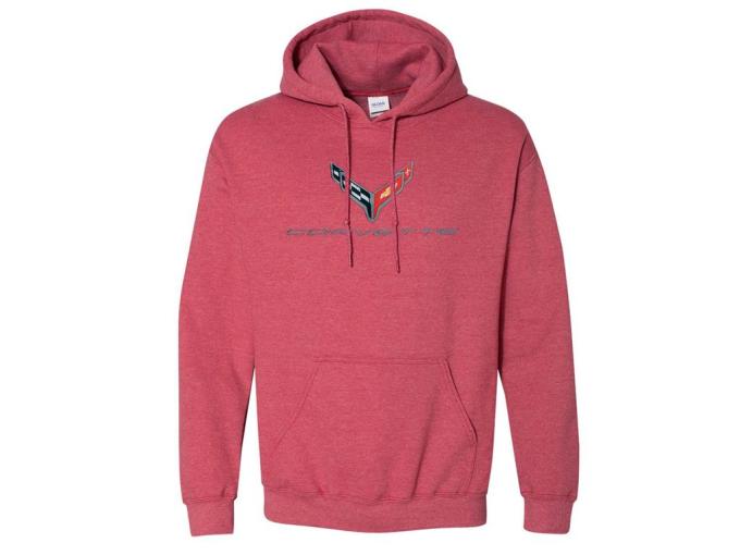 Red Hoodie/Hooded Sweatshirt W/C8 Logo