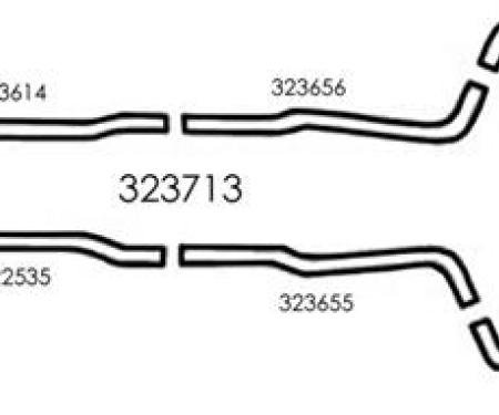 1968 Exhaust System 427 Automatic 2 1/2" with Magnaflow Muffler