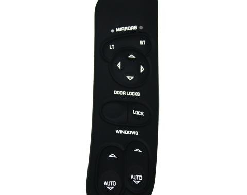Corvette Switch, Power Window/Door Lock, Left, Without ABB (Memory), 1997-2004