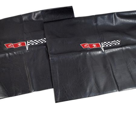 CA 1968-1982 Chevrolet Corvette Embroidered T Top Bags Black with 1980 Logo 41614