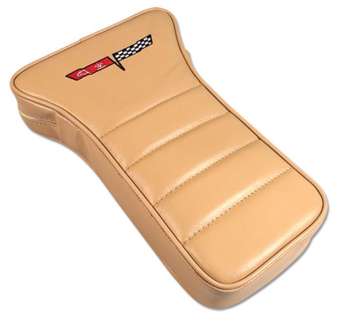 CA 1979-1980 Chevrolet Corvette Center Armrest Embroidered Leather 425050E | 78-80 Doeskin