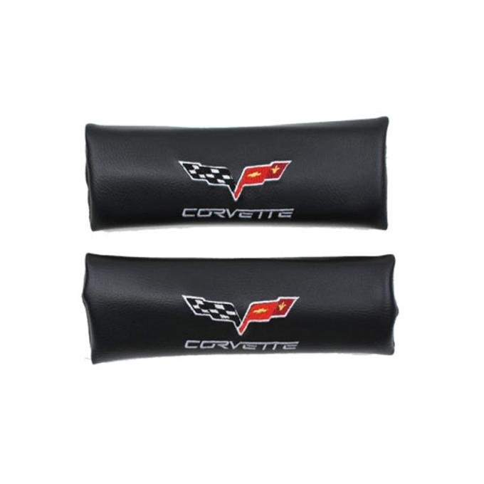 Seatbelt Solutions 2005-2013 Corvette Shoulder Belt Pads, With Logo SBPC6